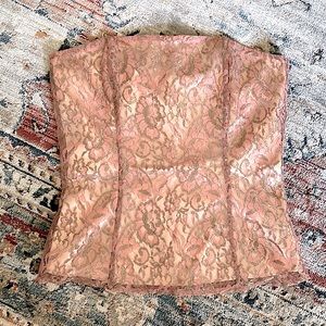 Express Floral Lace Bustier Top Size Medium